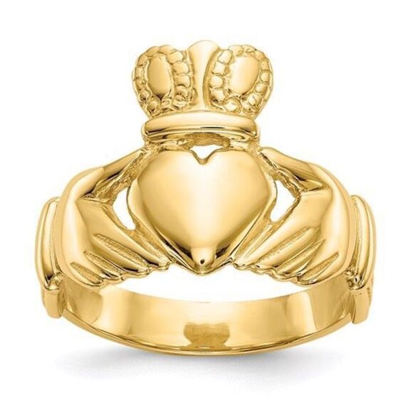 10k Men's Claddagh Ring - Picture 1 of 6